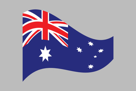 Australia flag, The flag of Australia, Flag of Australia national country symbol illustration Vector, Rectangle Australia flag illustration, Flat vector illustrationのイラスト素材