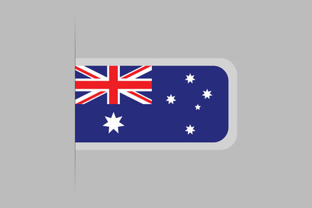 Australia flag, The flag of Australia, Flag of Australia national country symbol illustration Vector, Rectangle Australia flag illustration, Flat vector illustrationのイラスト素材