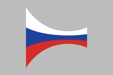 Russia flag, The flag of Russia, Flag of Russia national country symbol illustration Vector, Rectangle Russia flag illustration, Flat vector illustrationのイラスト素材