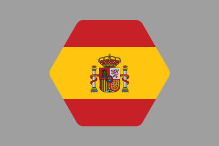 Spain flag sign, Spain flag vector graphic, Spain country flag is a symbol of freedom, National Spain flag, vector illustrationのイラスト素材