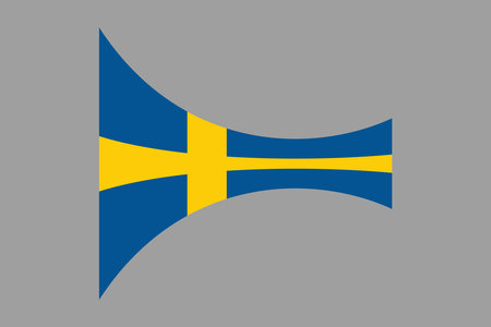 Sweden flag, The flag of Sweden, Flag of Sweden national country symbol illustration Vector, Rectangle Sweden flag illustration, Flat vector illustrationのイラスト素材