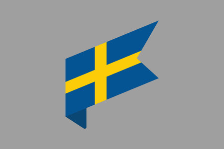 Sweden flag, The flag of Sweden, Flag of Sweden national country symbol illustration Vector, Rectangle Sweden flag illustration, Flat vector illustrationのイラスト素材