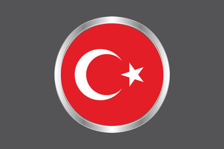 Turkey flag sign, Turkey flag vector graphic, Turkey country flag is a symbol of freedom, National Turkey flag, vector illustrationのイラスト素材