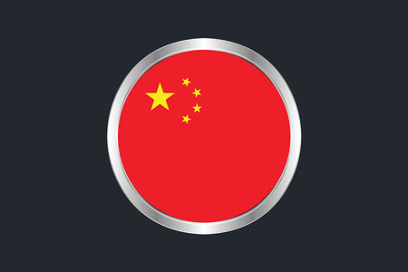 China flag sign, China flag vector graphic, China country flag is a symbol of freedom, National China flag, vector illustrationのイラスト素材