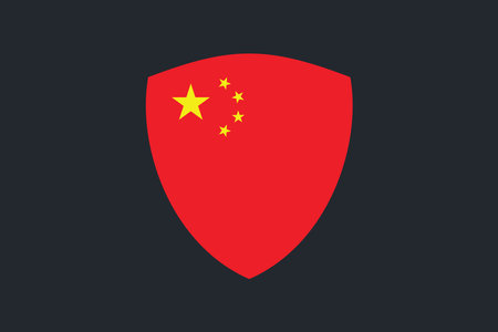 China flag sign, China flag vector graphic, China country flag is a symbol of freedom, National China flag, vector illustrationのイラスト素材