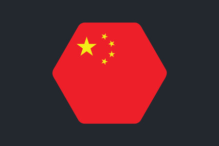 China flag sign, China flag vector graphic, China country flag is a symbol of freedom, National China flag, vector illustrationのイラスト素材