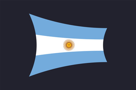 Argentina flag, The flag of Argentina, Flag of Argentina national country symbol illustration Vector, Rectangle Argentina flag illustration, Flat vector illustrationのイラスト素材