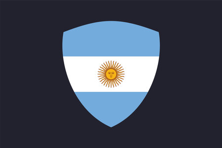 Argentina flag sign, Argentina flag vector graphic, Argentina country flag is a symbol of freedom, National Argentina flag, vector illustrationのイラスト素材