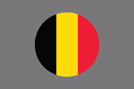 Belgium flag sign, Belgium flag vector graphic, Belgium country flag is a symbol of freedom, National Belgium flag, vector illustrationのイラスト素材