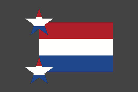 Netherlands flag, The flag of Netherlands, Flag of Netherlands national country symbol illustration Vector, Rectangle Netherlands flag illustration, Flat vector illustrationのイラスト素材