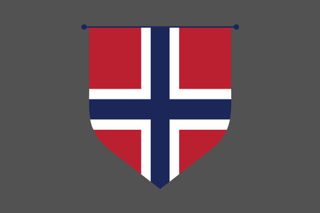 Norway flag, The flag of Norway, Flag of Norway national country symbol illustration Vector, Rectangle Norway flag illustration, Flat vector illustrationのイラスト素材