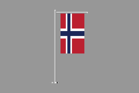 Norway flag, The flag of Norway, Flag of Norway national country symbol illustration Vector, Rectangle Norway flag illustration, Flat vector illustrationのイラスト素材