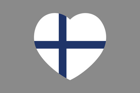 Finland flag sign, Finland flag vector graphic, Finland country flag is a symbol of freedom, National Finland flag, vector illustrationのイラスト素材