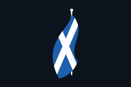 Scotland flag, The flag of Scotland, Flag of Scotland national country symbol illustration Vector, Rectangle Scotland flag illustration, Flat vector illustrationのイラスト素材