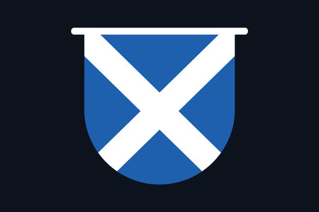 Scotland flag, The flag of Scotland, Flag of Scotland national country symbol illustration Vector, Rectangle Scotland flag illustration, Flat vector illustrationのイラスト素材