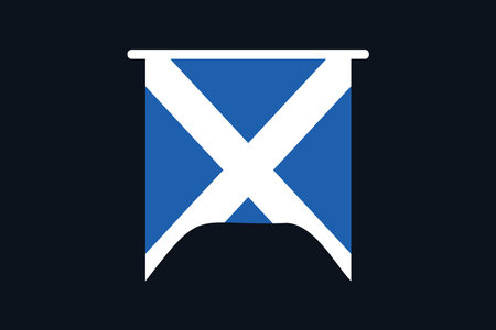 Scotland flag, The flag of Scotland, Flag of Scotland national country symbol illustration Vector, Rectangle Scotland flag illustration, Flat vector illustrationのイラスト素材