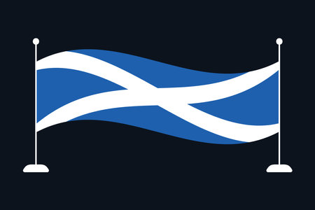 Scotland flag, The flag of Scotland, Flag of Scotland national country symbol illustration Vector, Rectangle Scotland flag illustration, Flat vector illustrationのイラスト素材