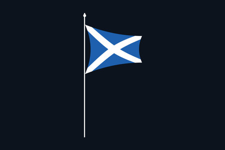 Scotland flag, The flag of Scotland, Flag of Scotland national country symbol illustration Vector, Rectangle Scotland flag illustration, Flat vector illustrationのイラスト素材