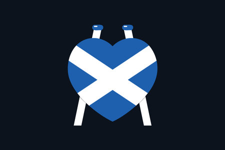 Scotland flag sign, Scotland flag vector graphic, Scotland country flag is a symbol of freedom, National Scotland flag, vector illustrationのイラスト素材
