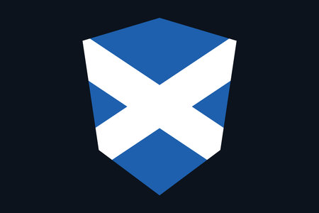 Scotland flag sign, Scotland flag vector graphic, Scotland country flag is a symbol of freedom, National Scotland flag, vector illustrationのイラスト素材