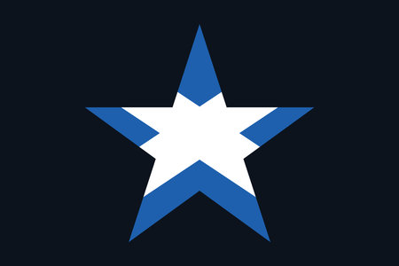 Scotland flag sign, Scotland flag vector graphic, Scotland country flag is a symbol of freedom, National Scotland flag, vector illustrationのイラスト素材