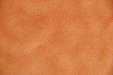 Old brown orange color natural genuine leather grain background texture close up