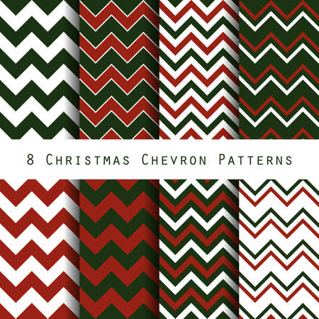 retro christmas chevron seamless pattern background. dark green and dark red color combinations. vector illustrationのイラスト素材