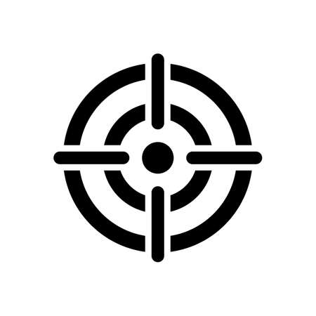 target icon. cross hair in the center of dart target. isolated on white background.のイラスト素材