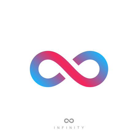 infinity symbol or sign. infinity icon. infinity emblem. isolated on white background.のイラスト素材