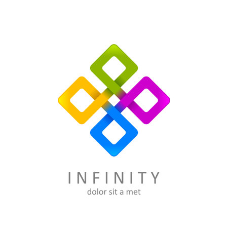 infinity symbol or sign. limitless icon. isolated on white background. vector illustrationのイラスト素材