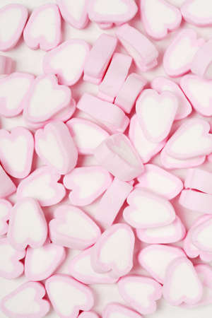 Candy hearts backgroundの写真素材