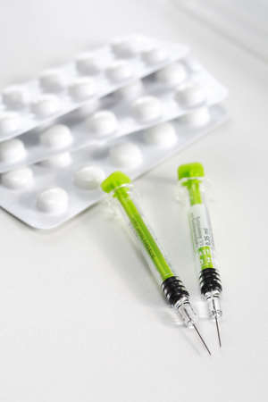 Injections and pillsの写真素材