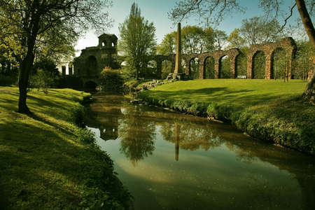 Green scenery in the parkの写真素材
