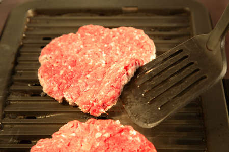 Making of grilled meatの写真素材
