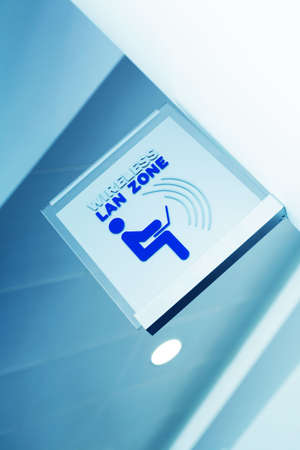 Wireless LAN zone for internet connectionの写真素材