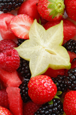 Fresh fruit backgroundの写真素材