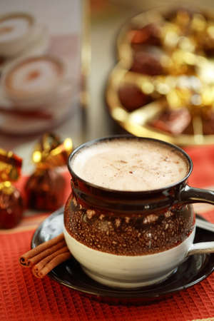 Cappuccino, shallow DOFの写真素材