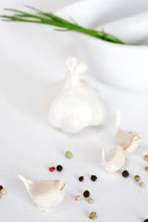 Garlic and pepperの写真素材