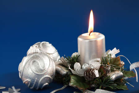Christmas candleの写真素材