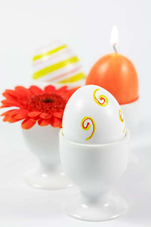 Easter detail with Easter eggs or spring motiveの写真素材