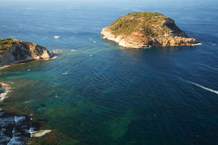 Island in the blue seaの写真素材
