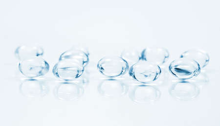 Vitamin pills in blue toneの写真素材