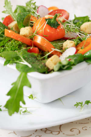 Delicious diet salad with lot of vitaminsの写真素材