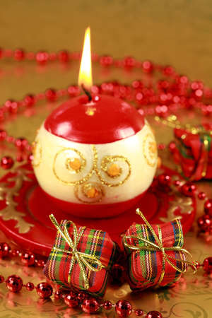 Christmas candleの写真素材