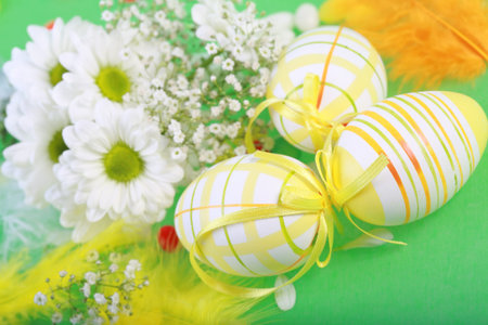 Easter detail with Easter eggs or spring motive
