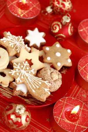 Detail of delicious Christmas cookiesの写真素材
