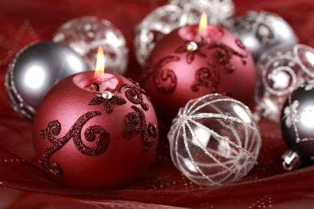 Still life with candlelight for Christmasの写真素材