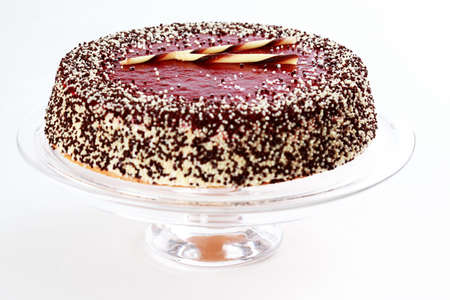 Delicious stracciatella birthday cake の写真素材