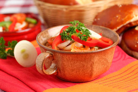 Lesco - originally Hungarian thick vegetable stew with peppers, onion and tomato の写真素材