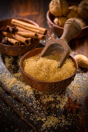 Baking ingredients and spices for Christmas cookiesの写真素材